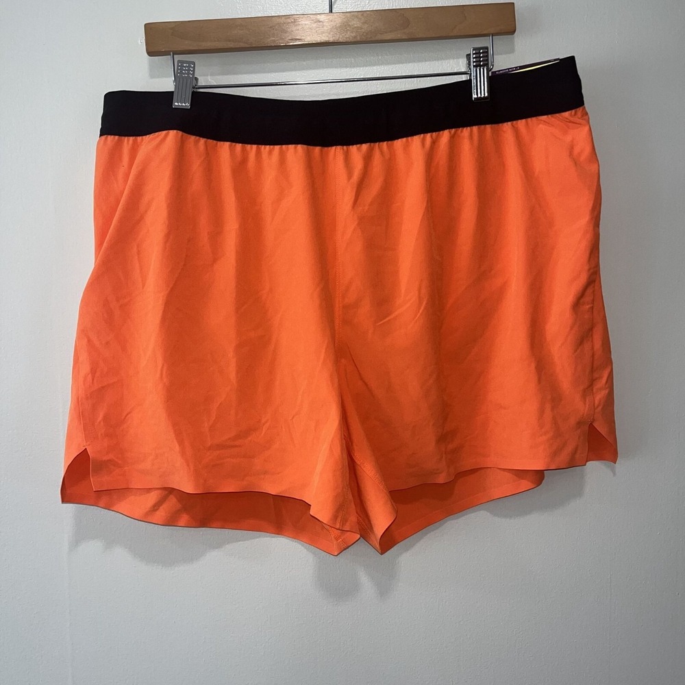 All in Motion Men's 5" Run Shorts, XL Orange